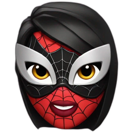 Gwen spiderverse with mask emoji