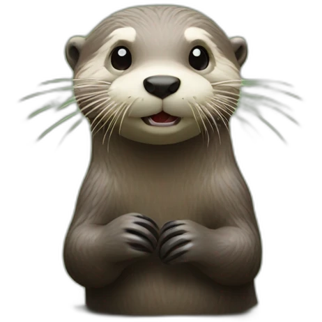 Otter playing chest emoji