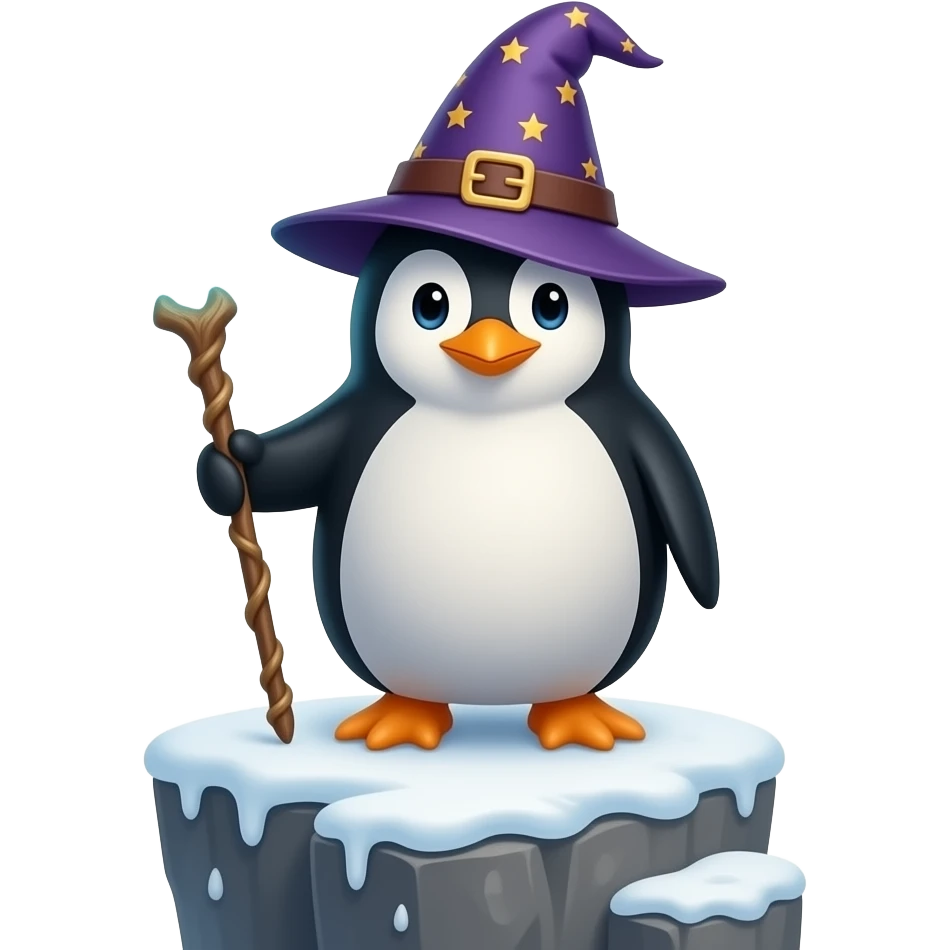 Penguin Wizard emoji