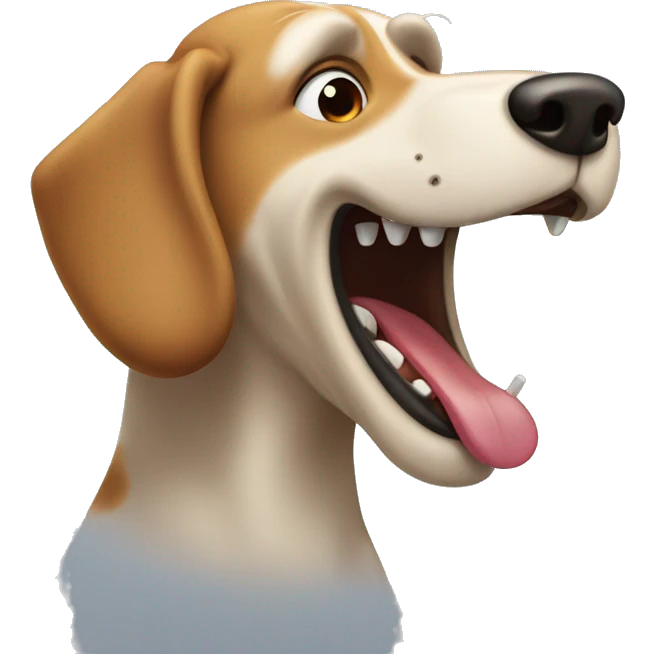 Hound dog singing emoji