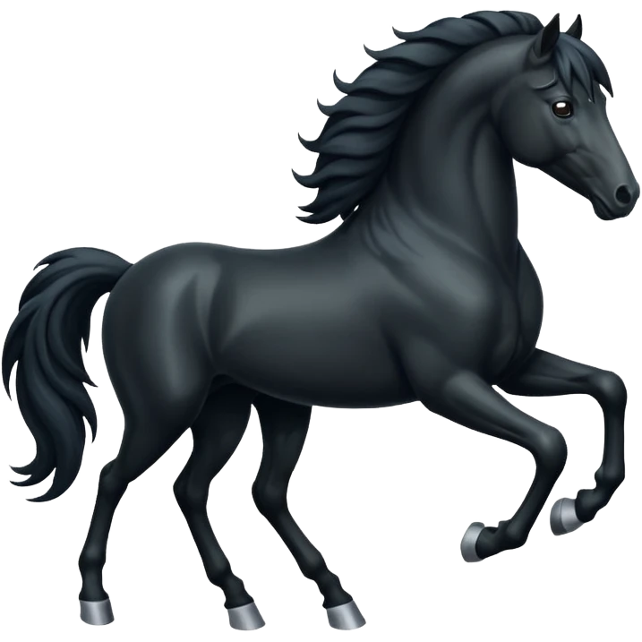 Black horse with 4 legs emoji emoji