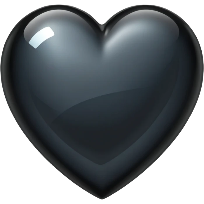 Black crystal heart emoji