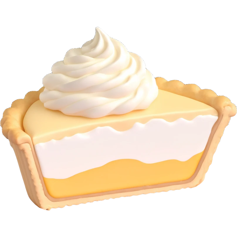 cream pie with a slice cut out, showing creamy filling emoji