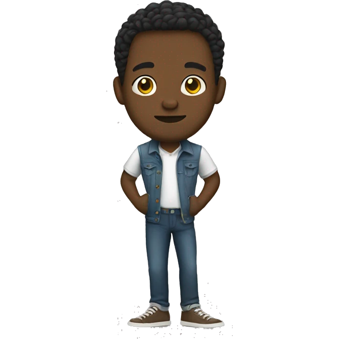 black man with shoes emoji