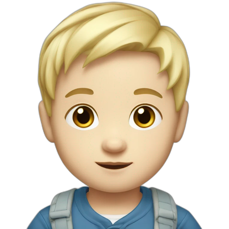baby boy with blond hair5 and white skin full length emoji
