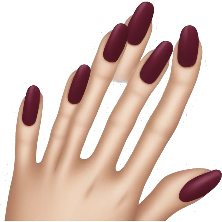 Burgundy nails emoji