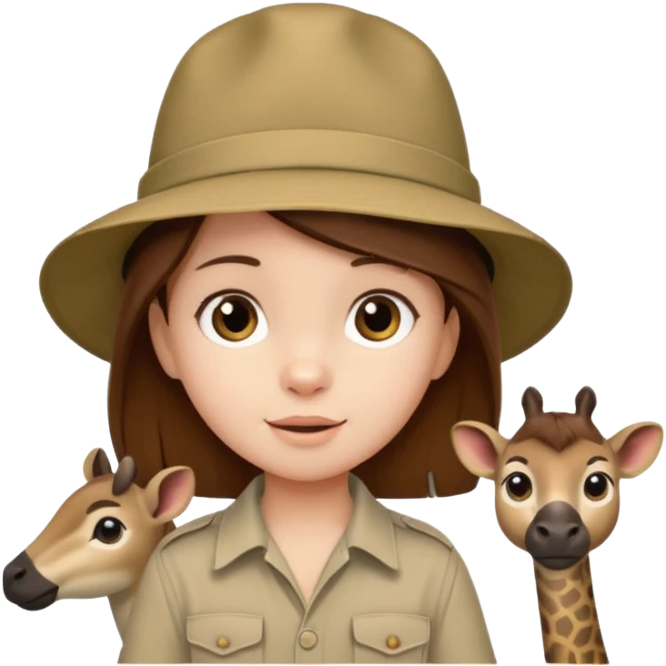 Zoo, child playing. emoji