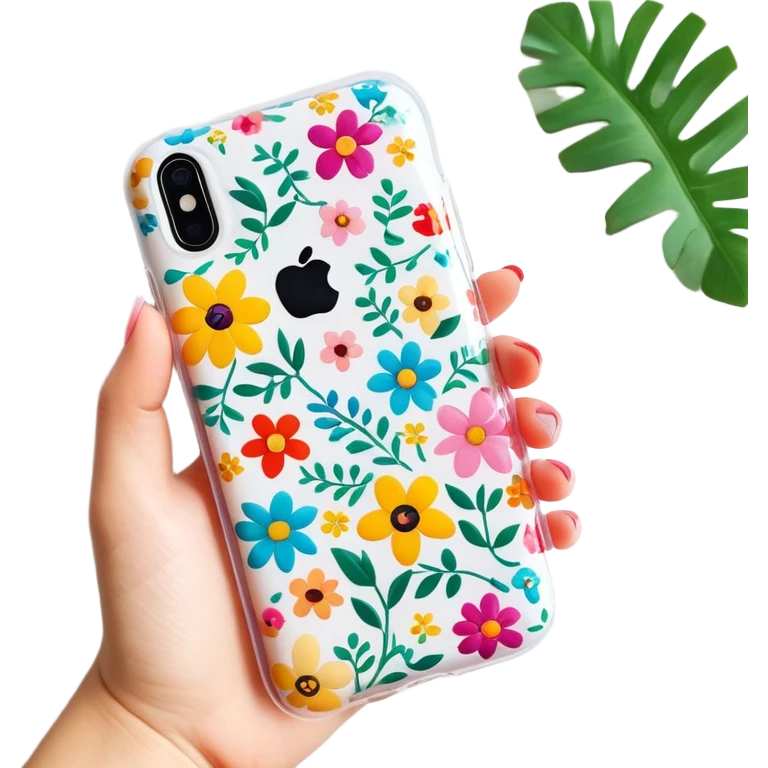 Floral phone case emoji