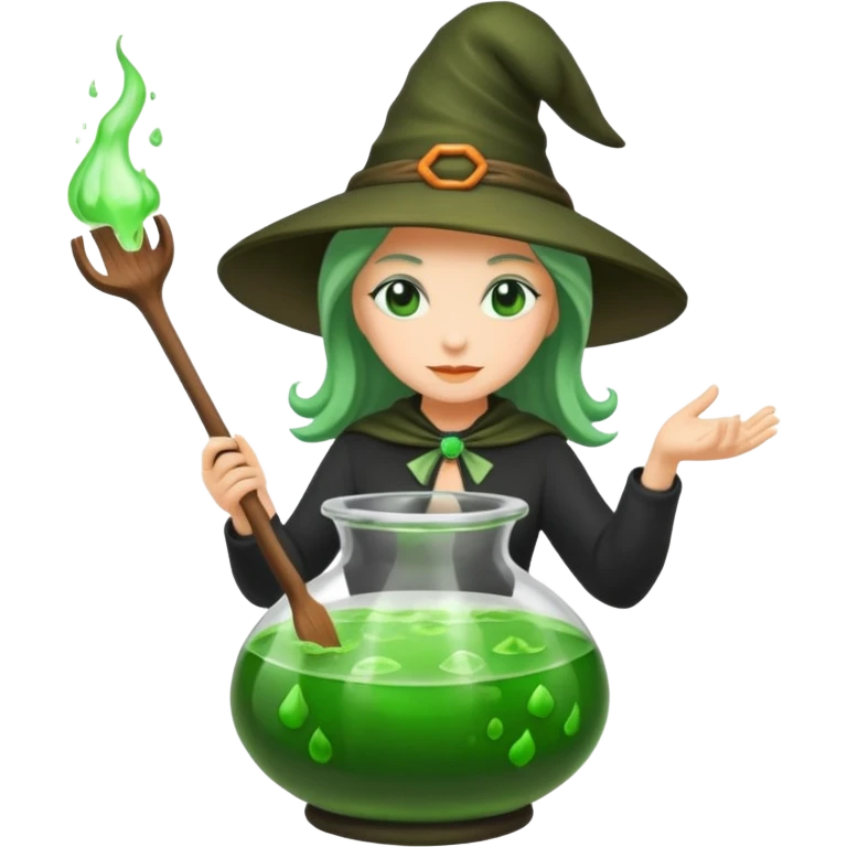 green witch cooking potion emoji