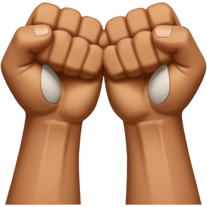 two clenched fists at close range emoji