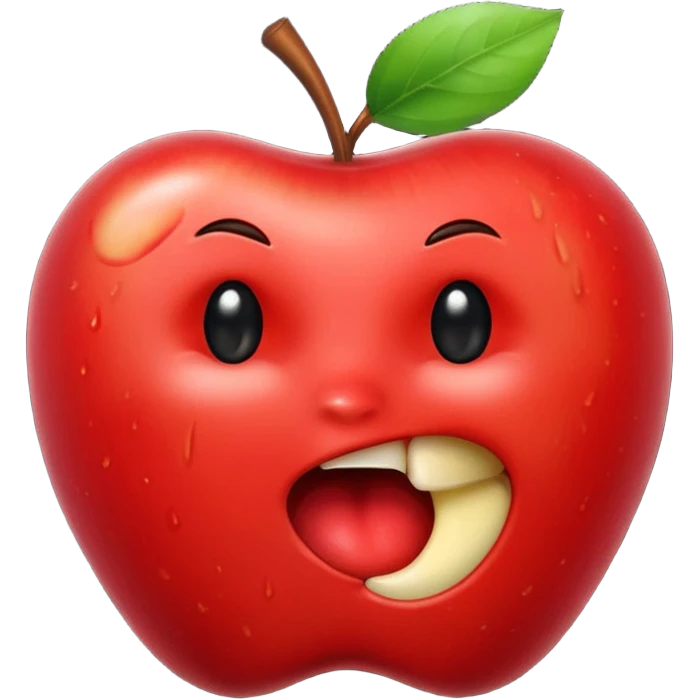 bitten apple emoji