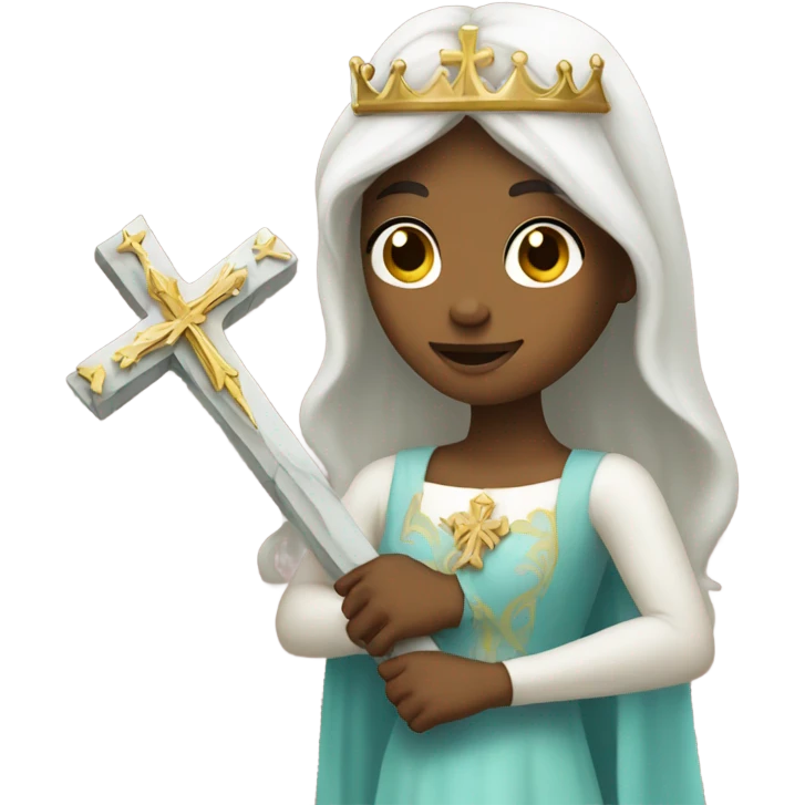 A princess with a cross emoji