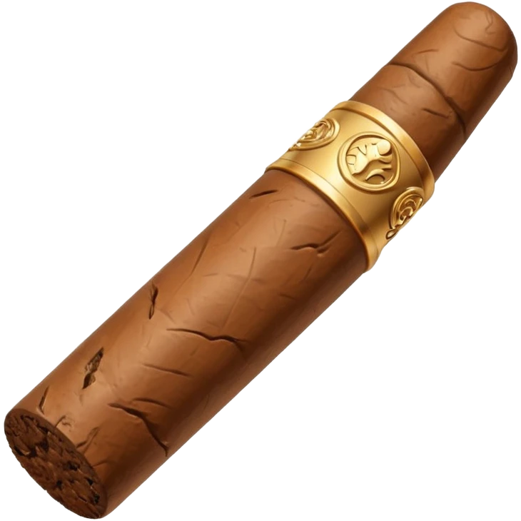 cigar with bloc in ios style horizontaly emoji
