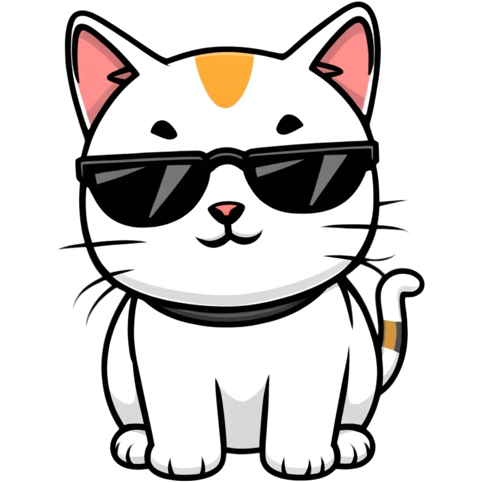 Cat with sunglasses emoji