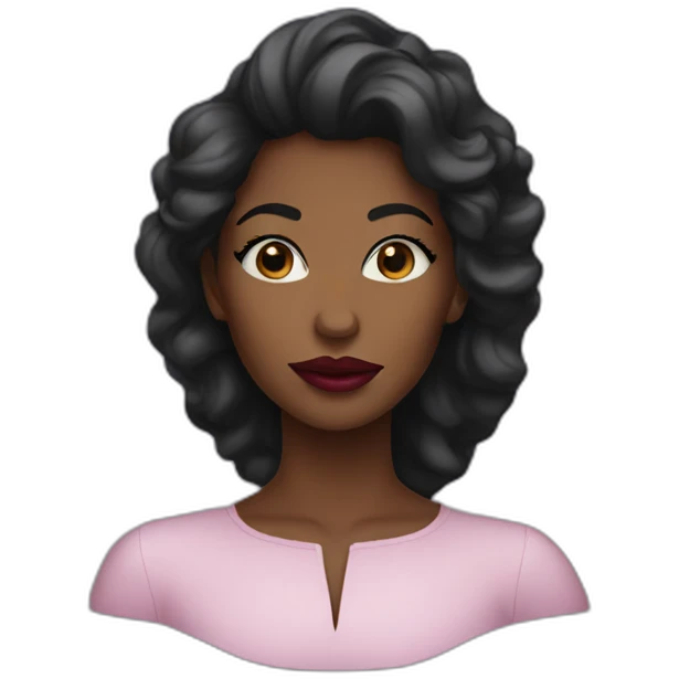 Black lady lips emoji