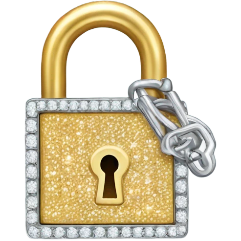 lock made of diamond emoji