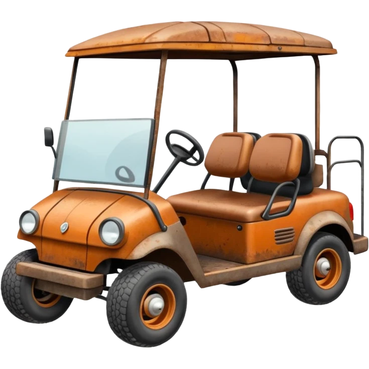 Broken down golf cart emoji