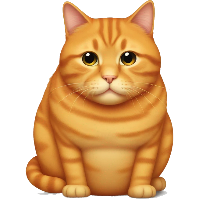 fat orange cat with little black cat emoji