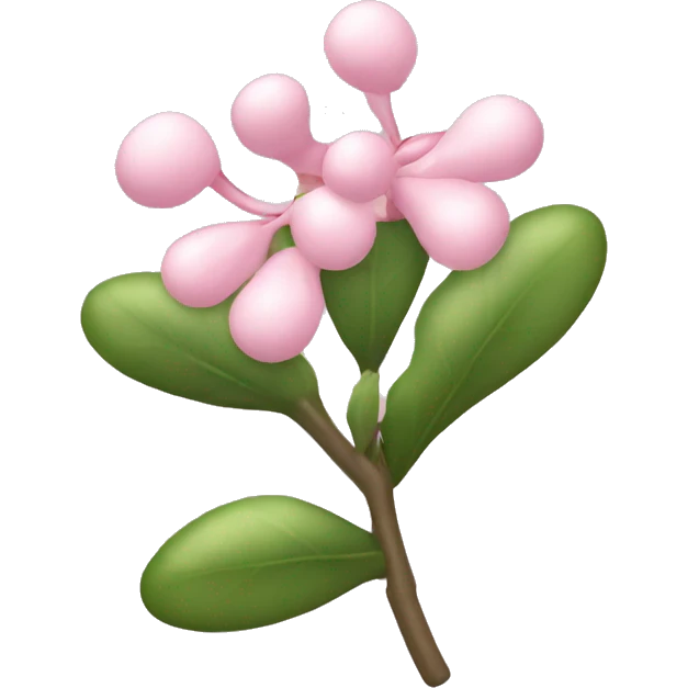 light pink mistletoe emoji