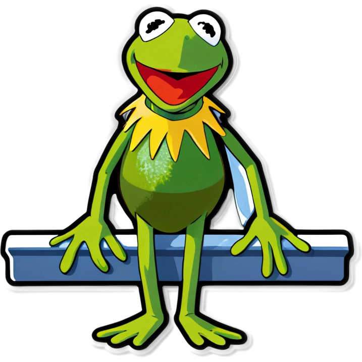 Kermit looking out window emoji