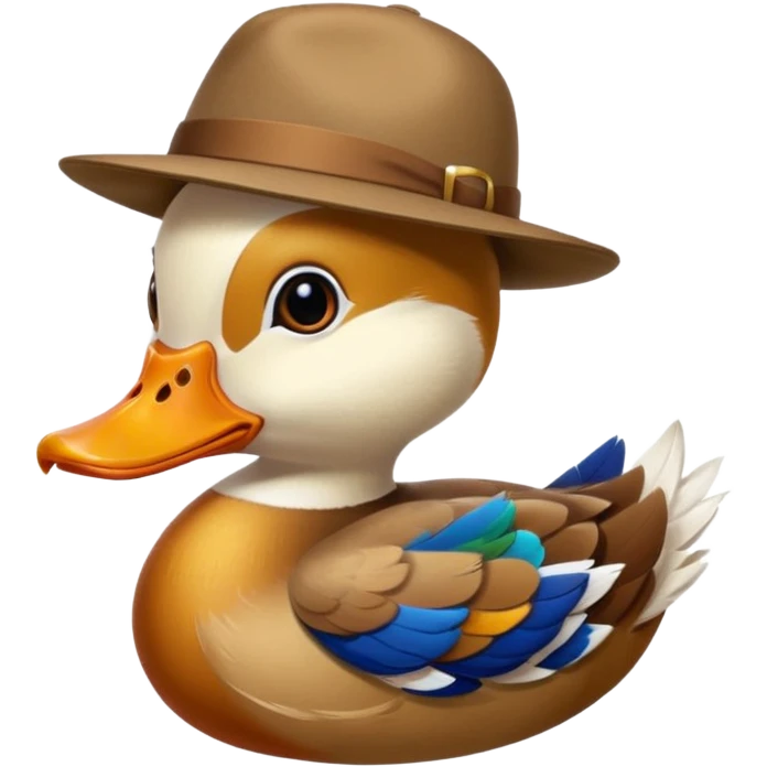 утка в шляпке beige emoji