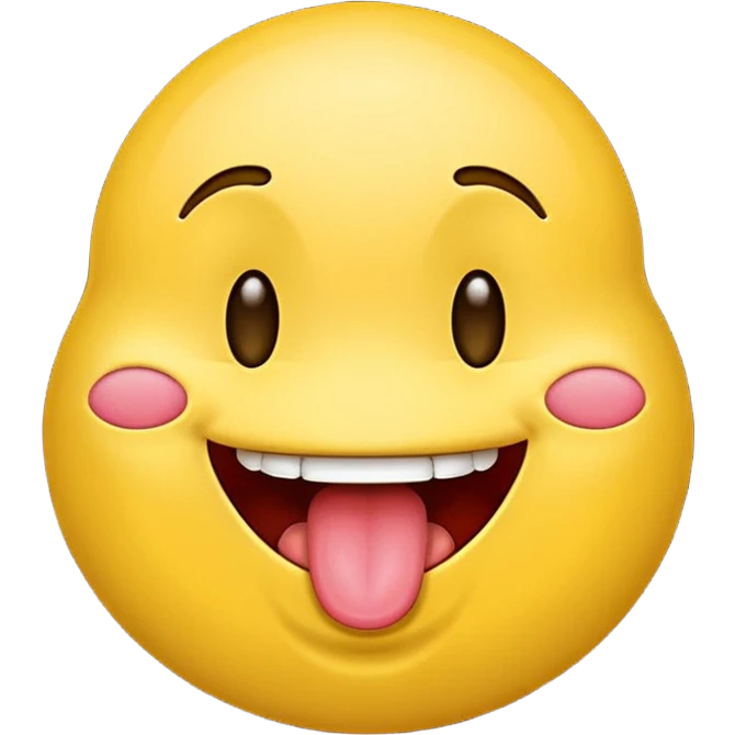 Emoji with tongue out and emoji
