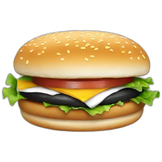 Black and White burger emoji