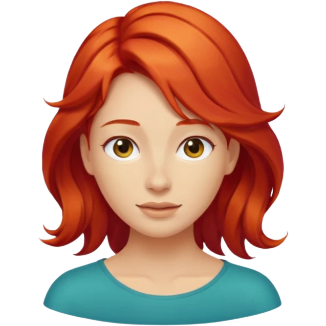red hair emoji