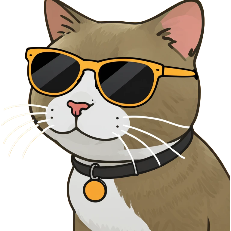 Cat with sunglasses emoji