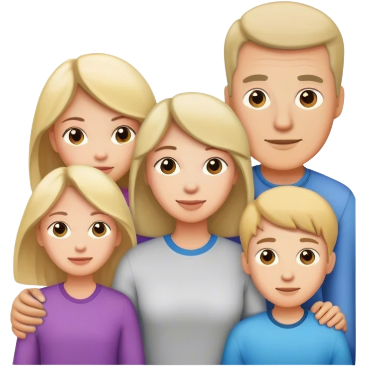 A family of five , a dad , mam , two older daughters and a teenage boy emoji