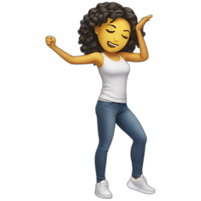 Mixed Female hitting a dab emoji emoji