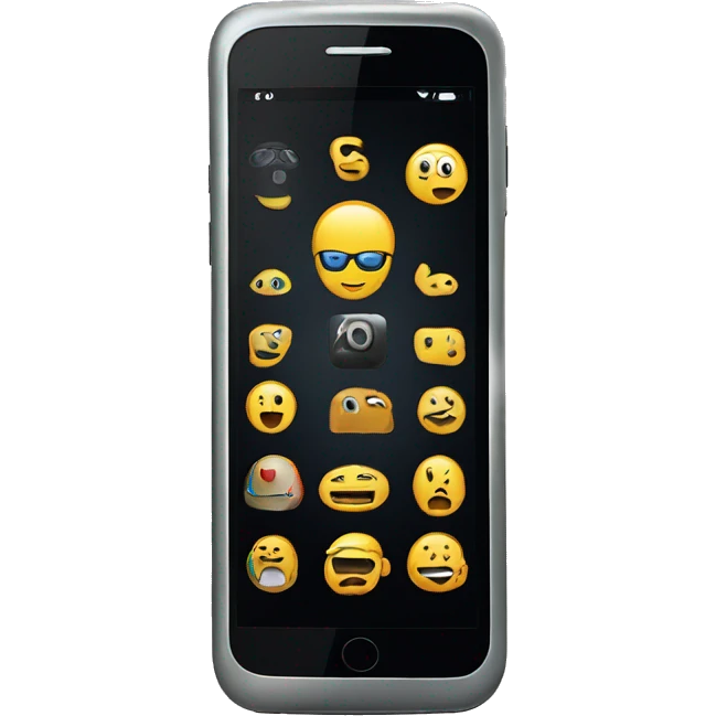 Smart phone with black display  emoji
