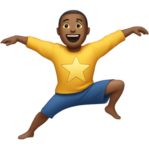 A star doing a cartwheel emoji