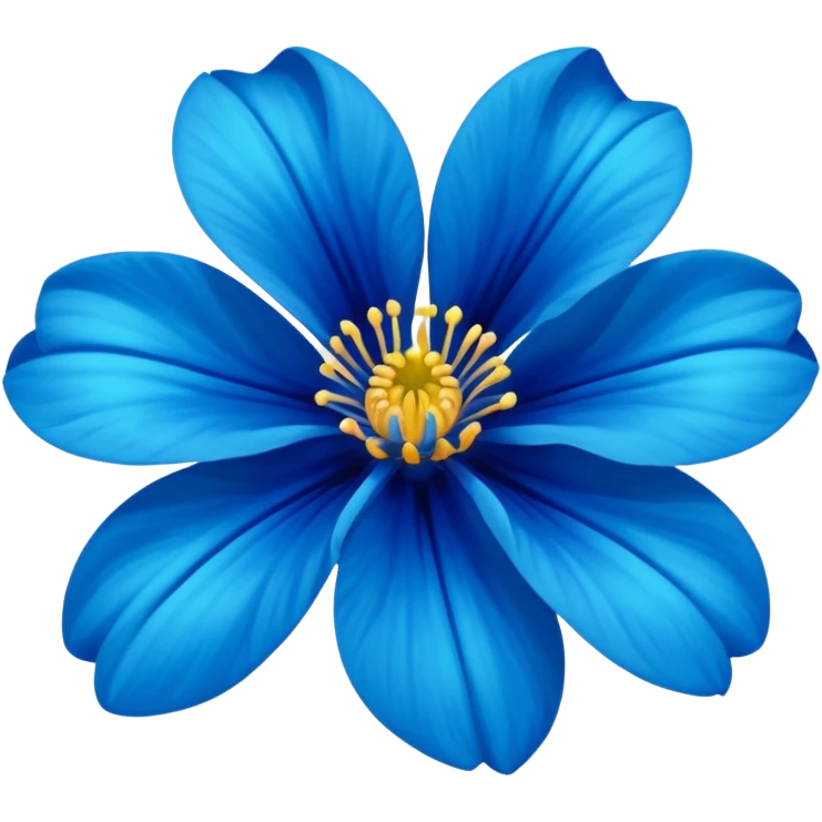 royal blue flower with cyan center emoji