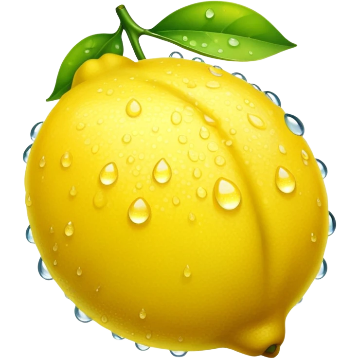 lemon with dewdrops emoji