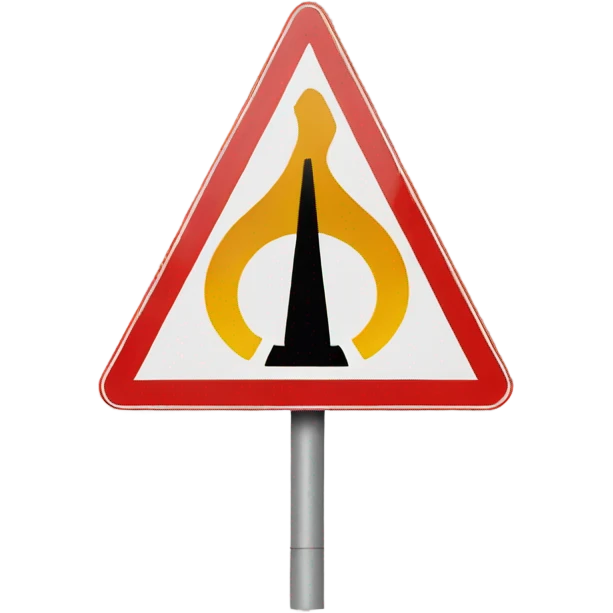 simple alert road sign emoji