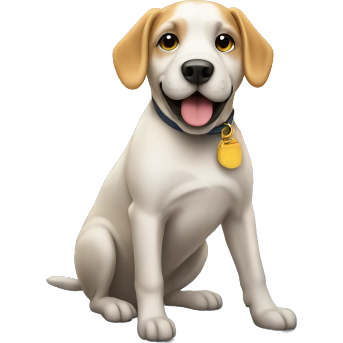 Dog on a cruise ship emoji