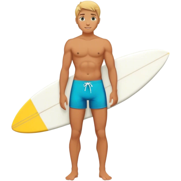 Surfer with a butt emoji