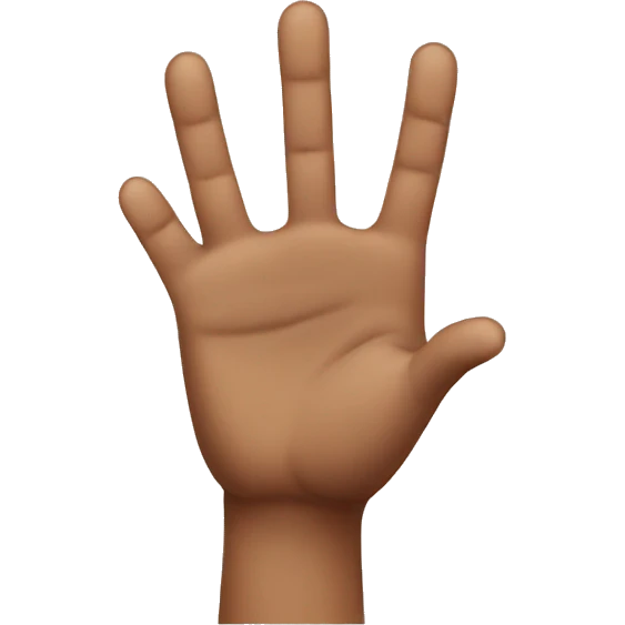 Three fingers emoji