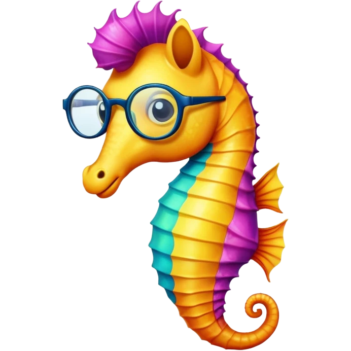 seahorse with glasses emoji