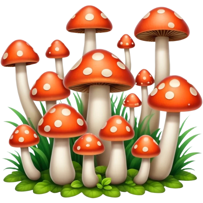 Mushrooms having fun emoji