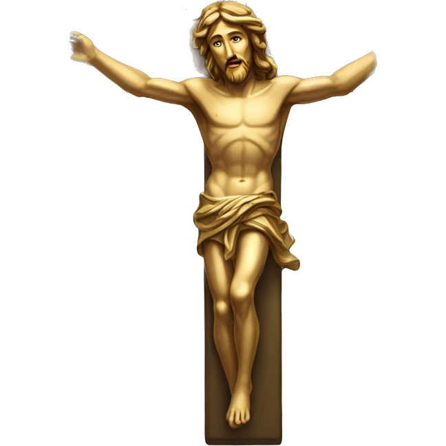 a golden christ cross emoji