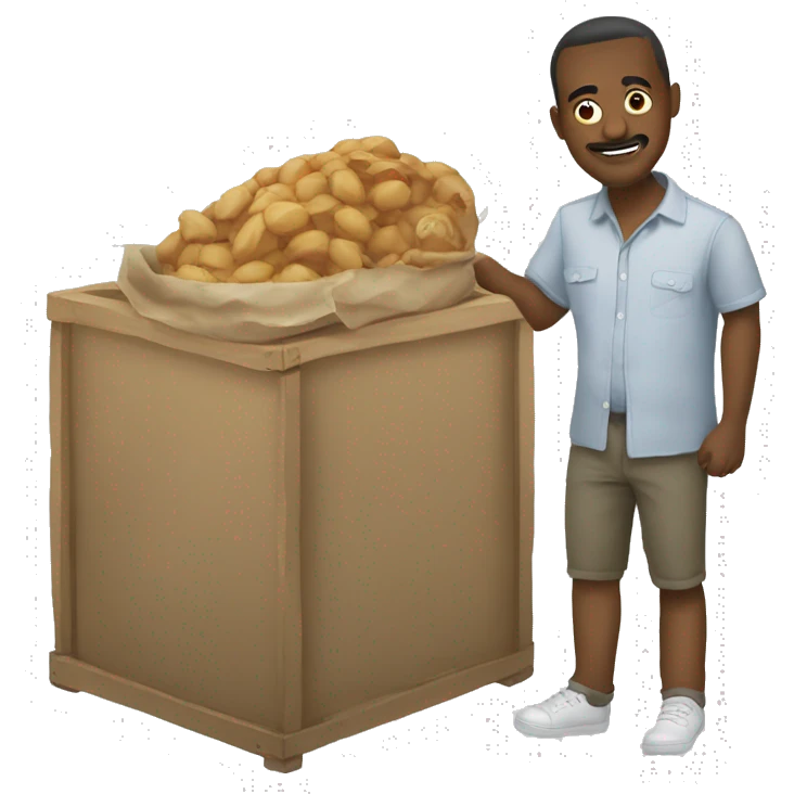полный кудрявый азиат с пухлыми губами emoji