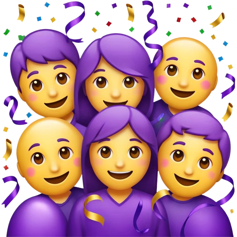 Emojis de fiesta morados  emoji