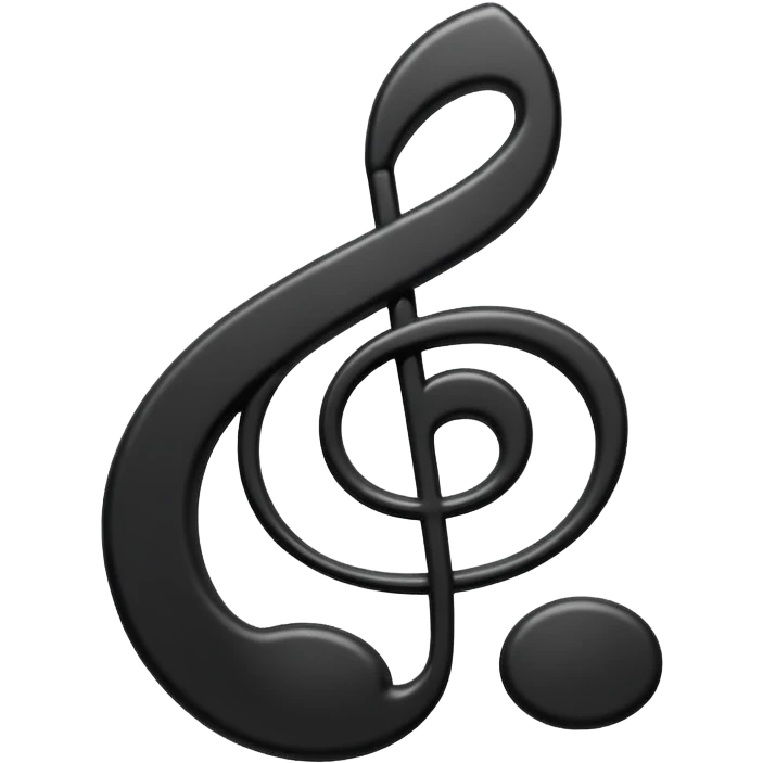 black simple music note emoji