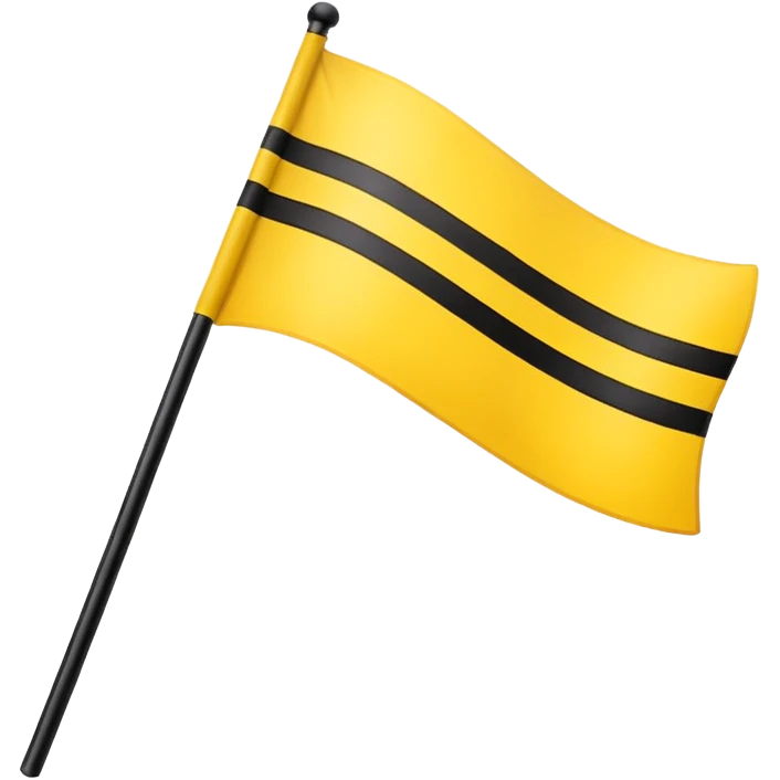 Create 2 yellow lined and 1 black lined flag emoji and put black line between yellow lines emoji