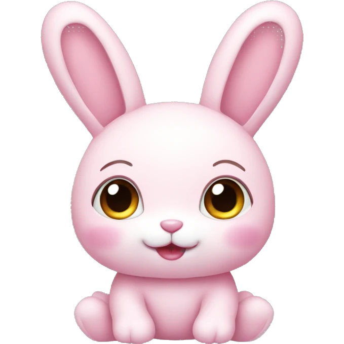 pastel pink rabbit doll emoji