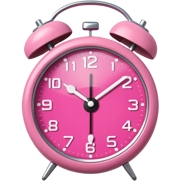pink alarm clock emoji