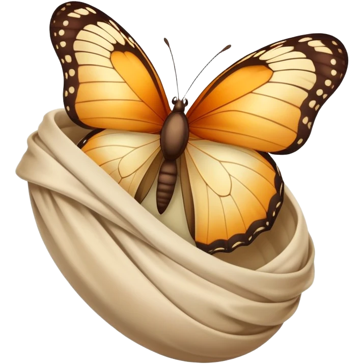 Butterfly in cocoon emoji