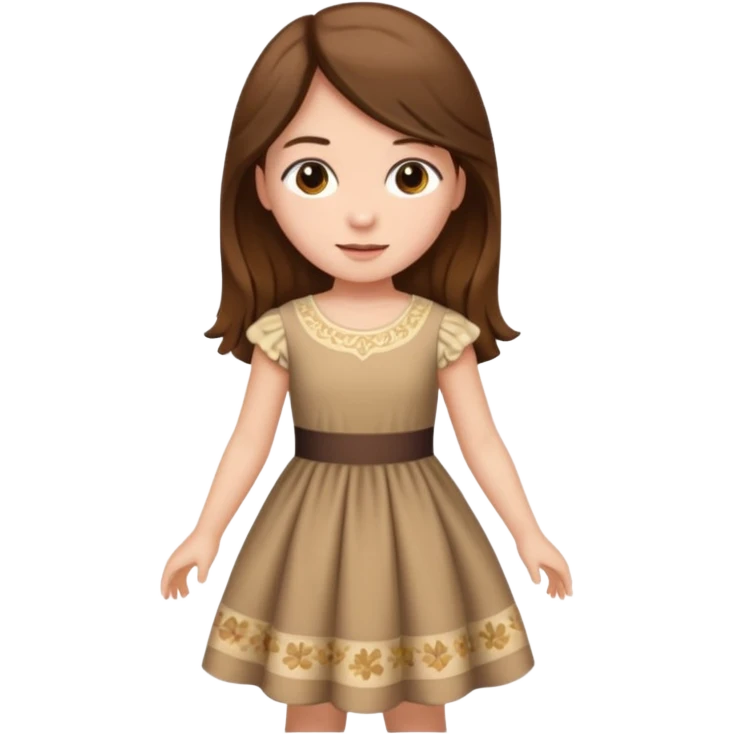 Girl curtying with dress emoji